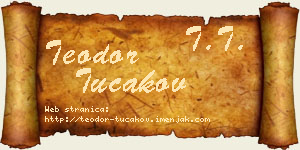 Teodor Tucakov vizit kartica